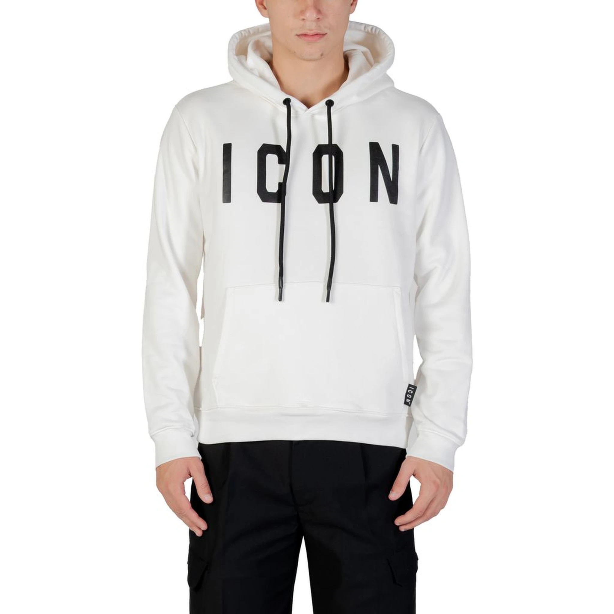 Black And White Cotton Hoodie