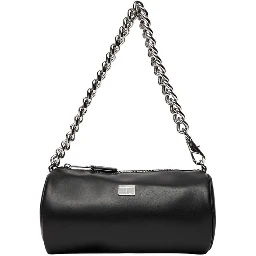 Black Artificial Leather Handbag