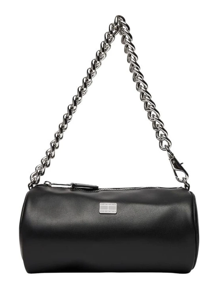 Black Artificial Leather Handbag