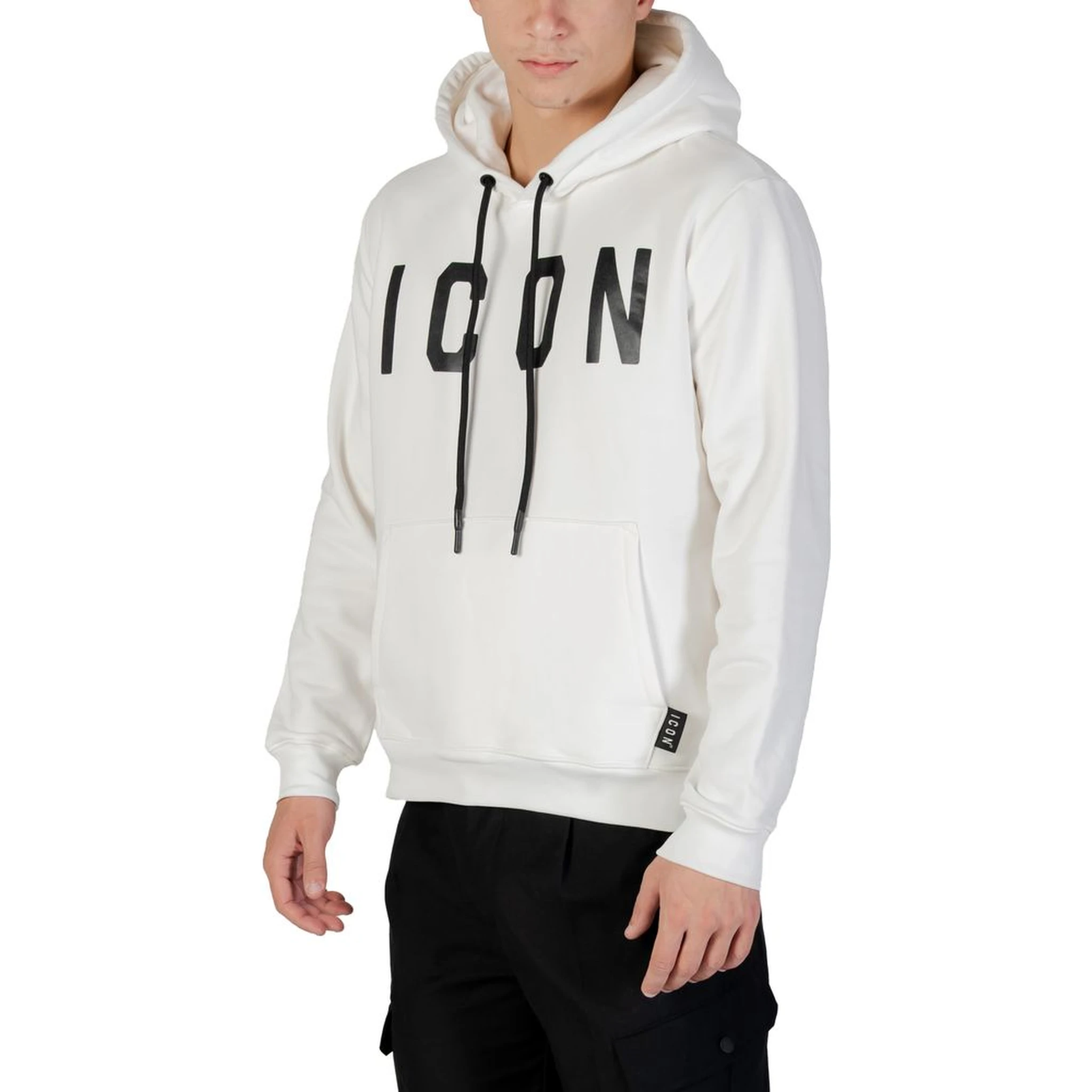Black And White Cotton Hoodie