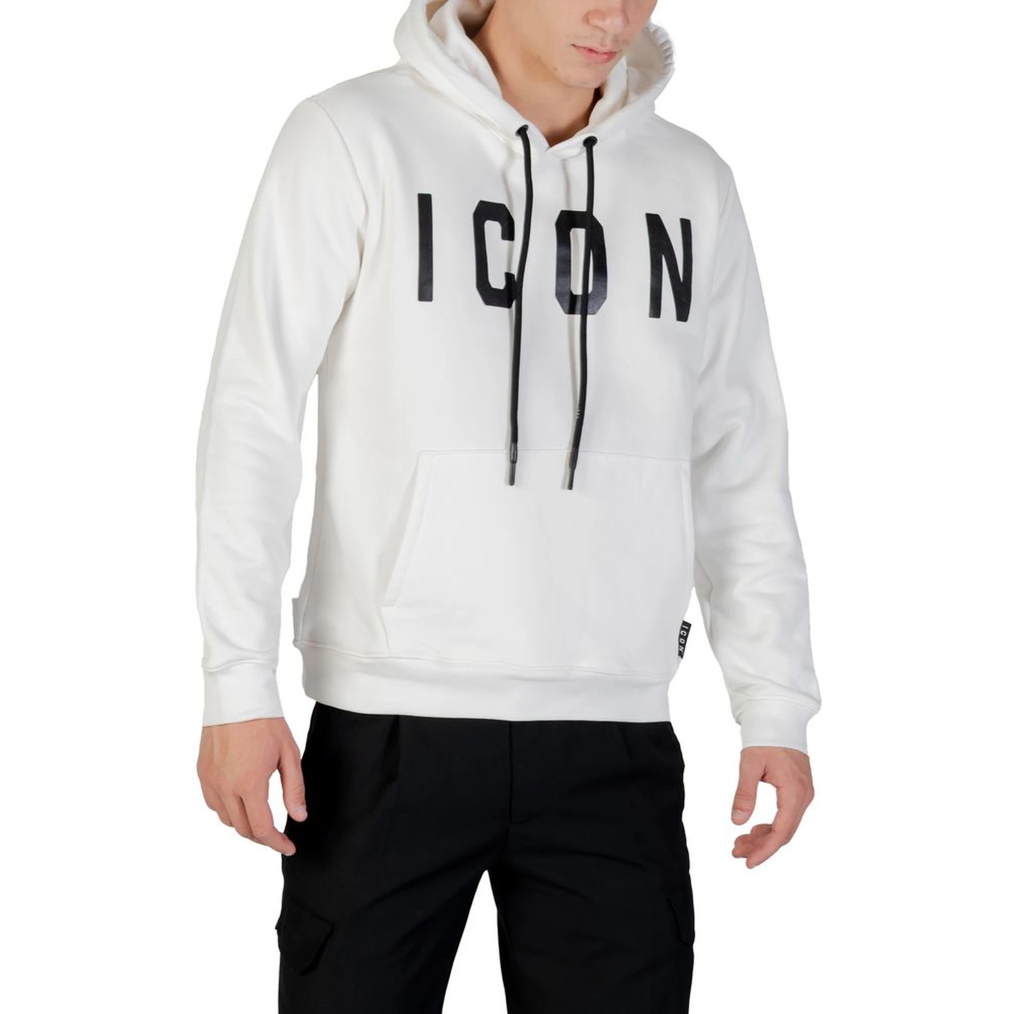 Black And White Cotton Hoodie