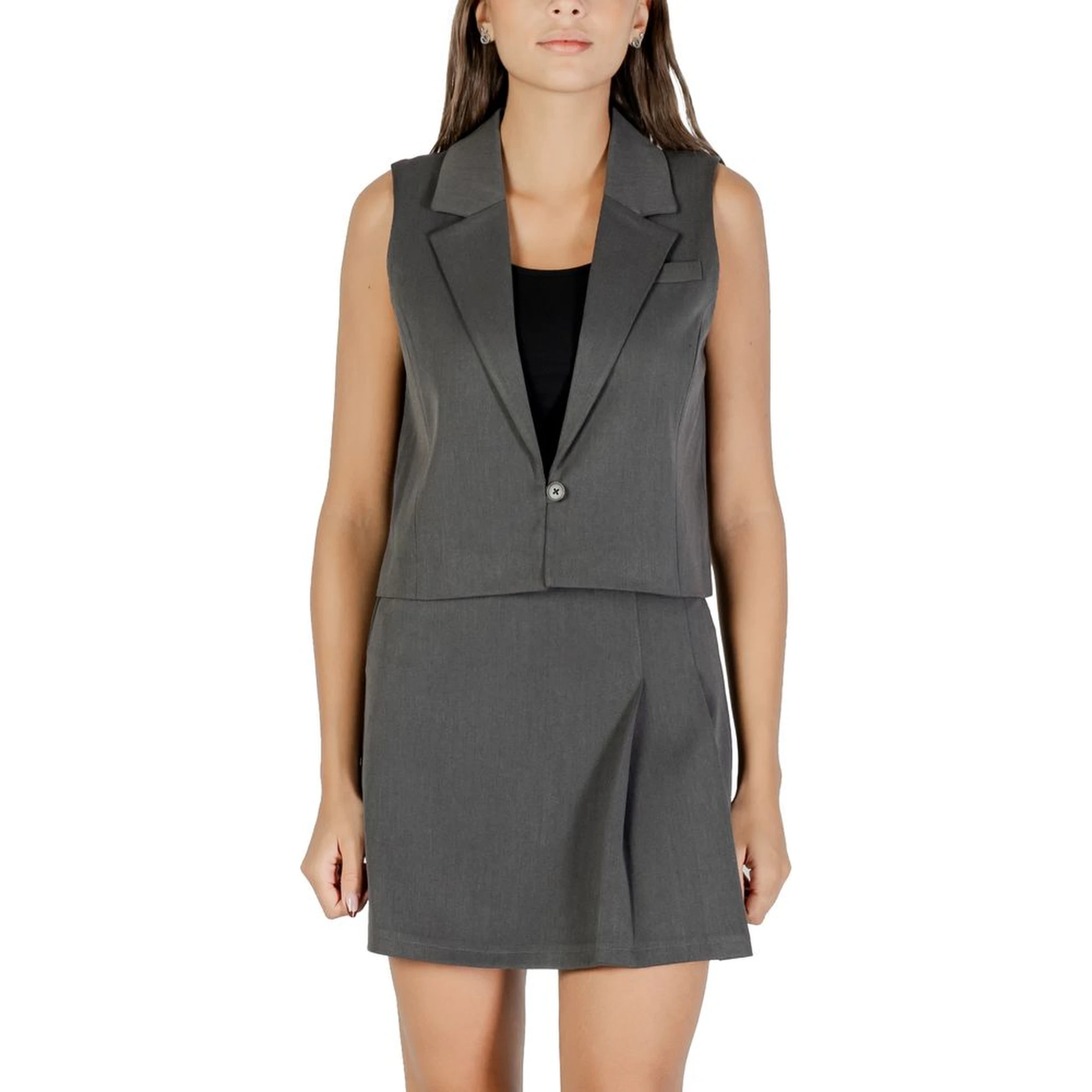 Gray Recycled Polyester Waistcoat