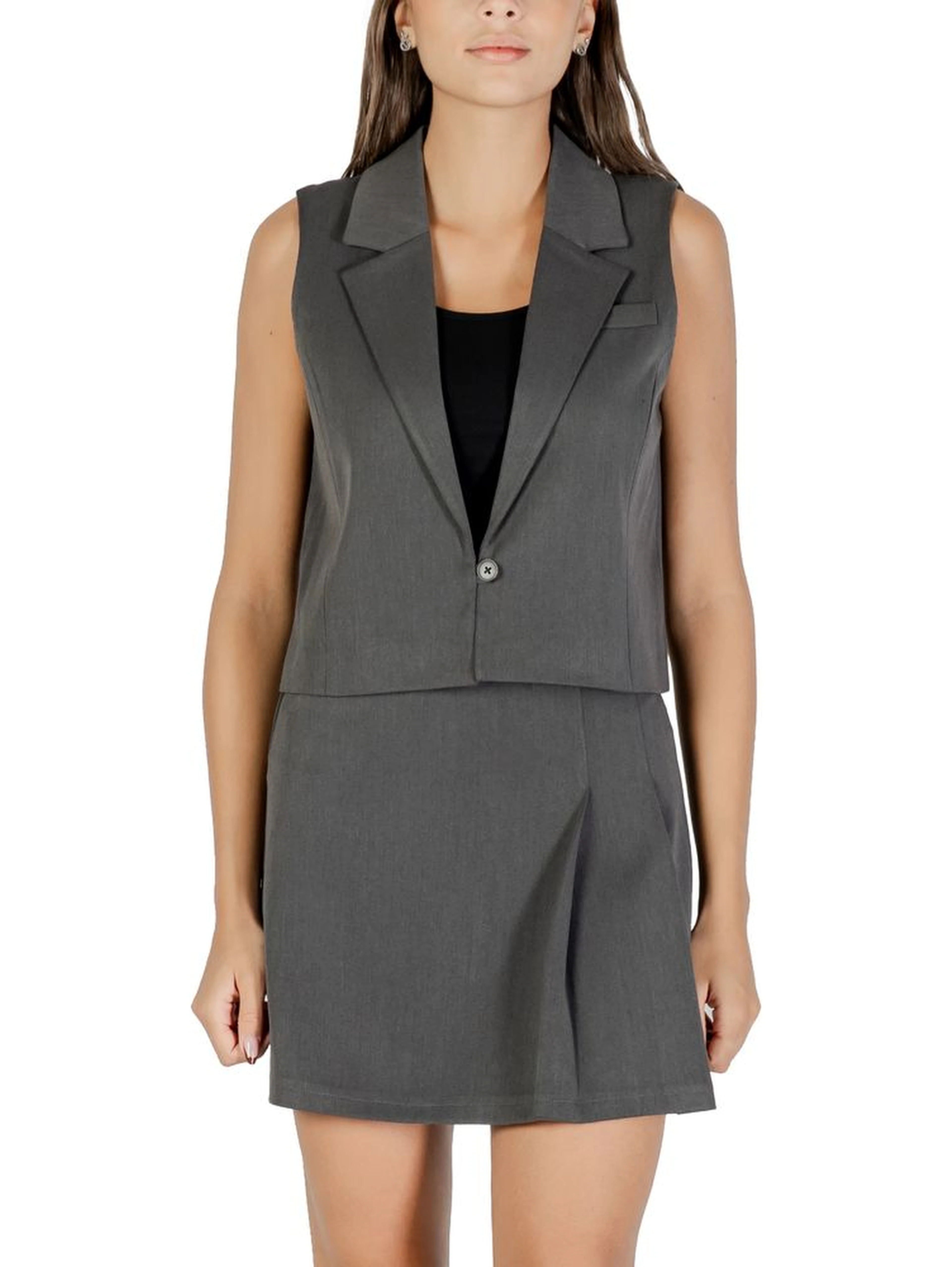Gray Recycled Polyester Waistcoat