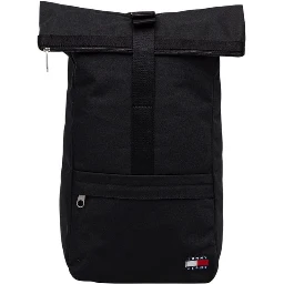 Black Recycled Polyester Backpack