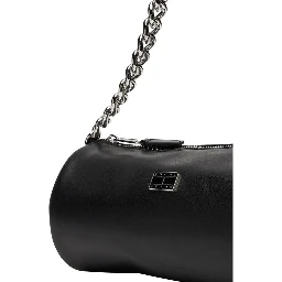 Black Artificial Leather Handbag