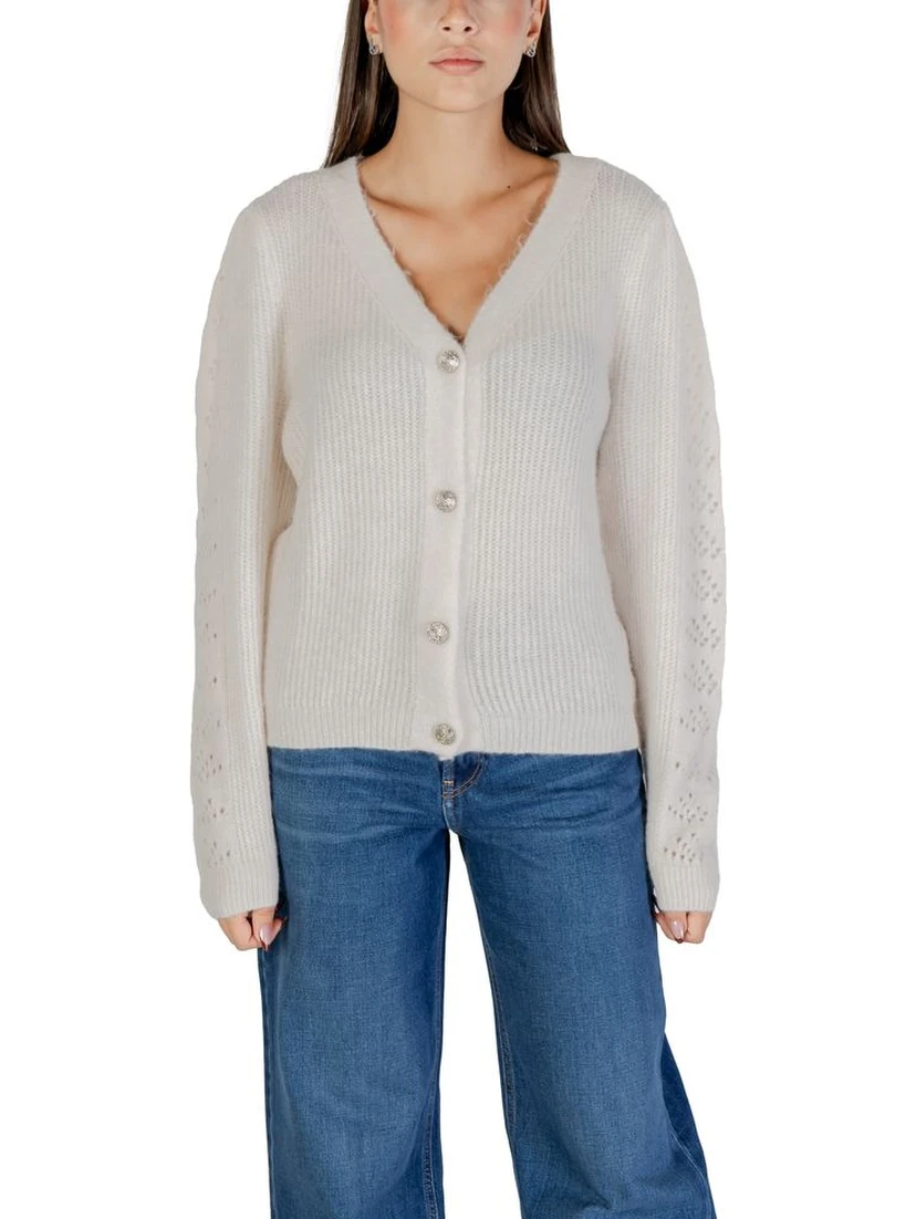 Beige Marabou Cardigan