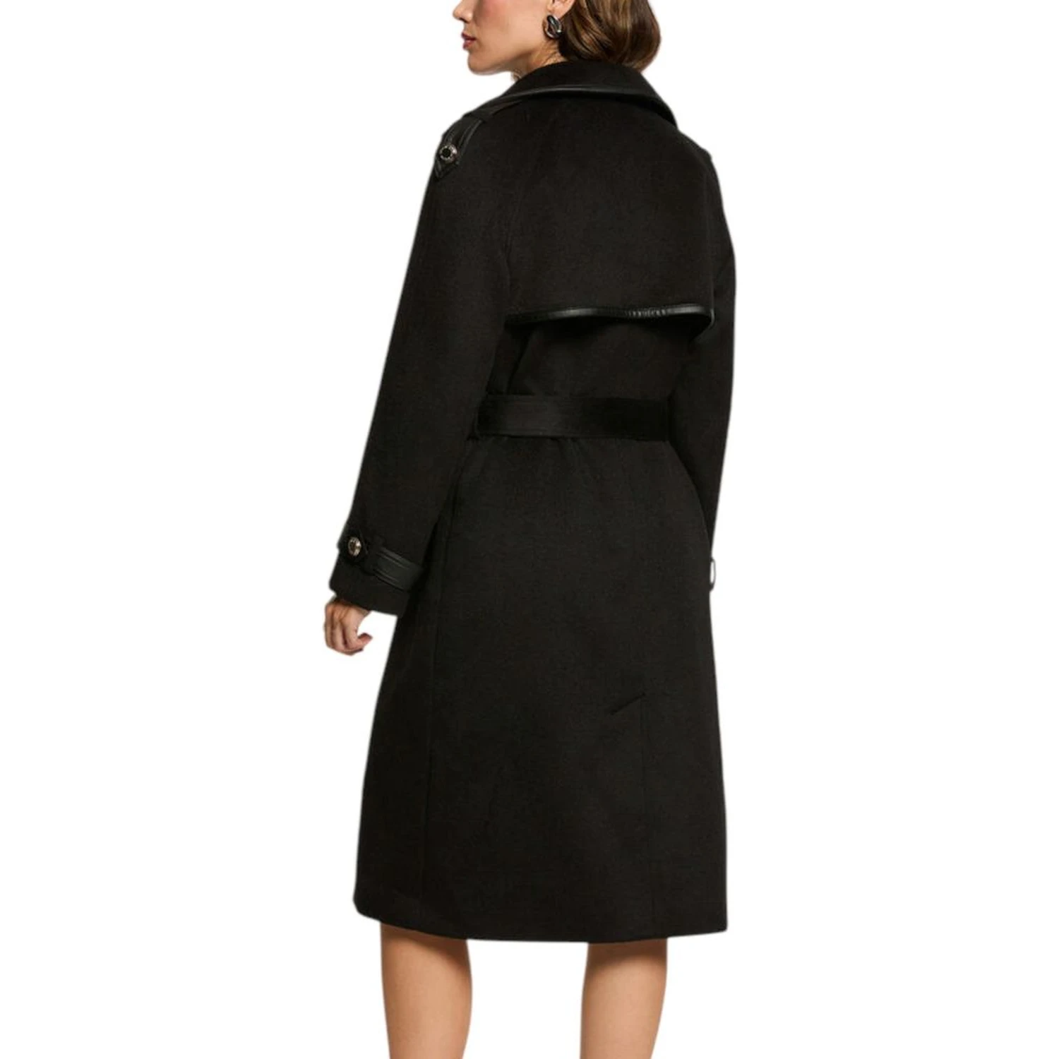 Black Polyester Coat