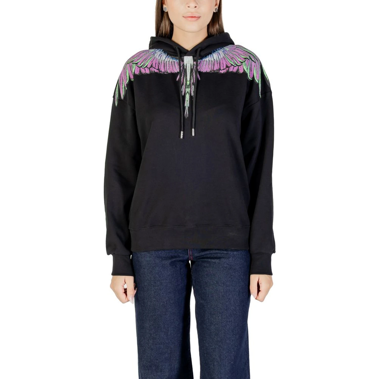 Black Cotton Hoodie