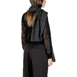 Gray Recycled Polyester Scarf