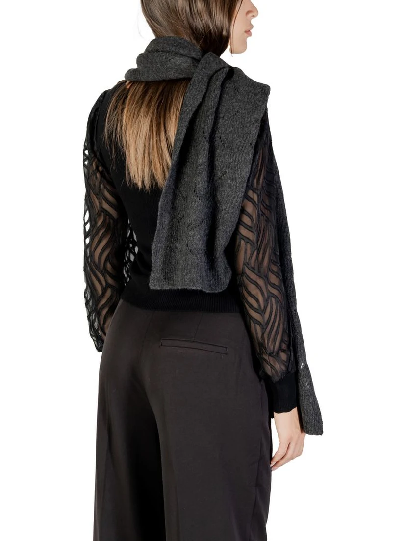 Gray Recycled Polyester Scarf