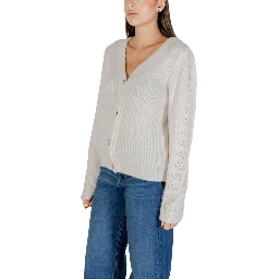 Beige Marabou Cardigan