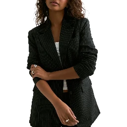 Black Recycled Polyester Blazer