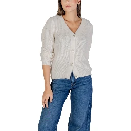 Beige Marabou Cardigan