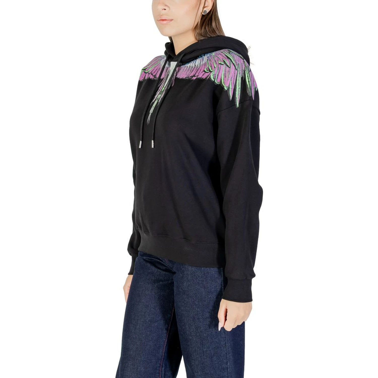 Black Cotton Hoodie