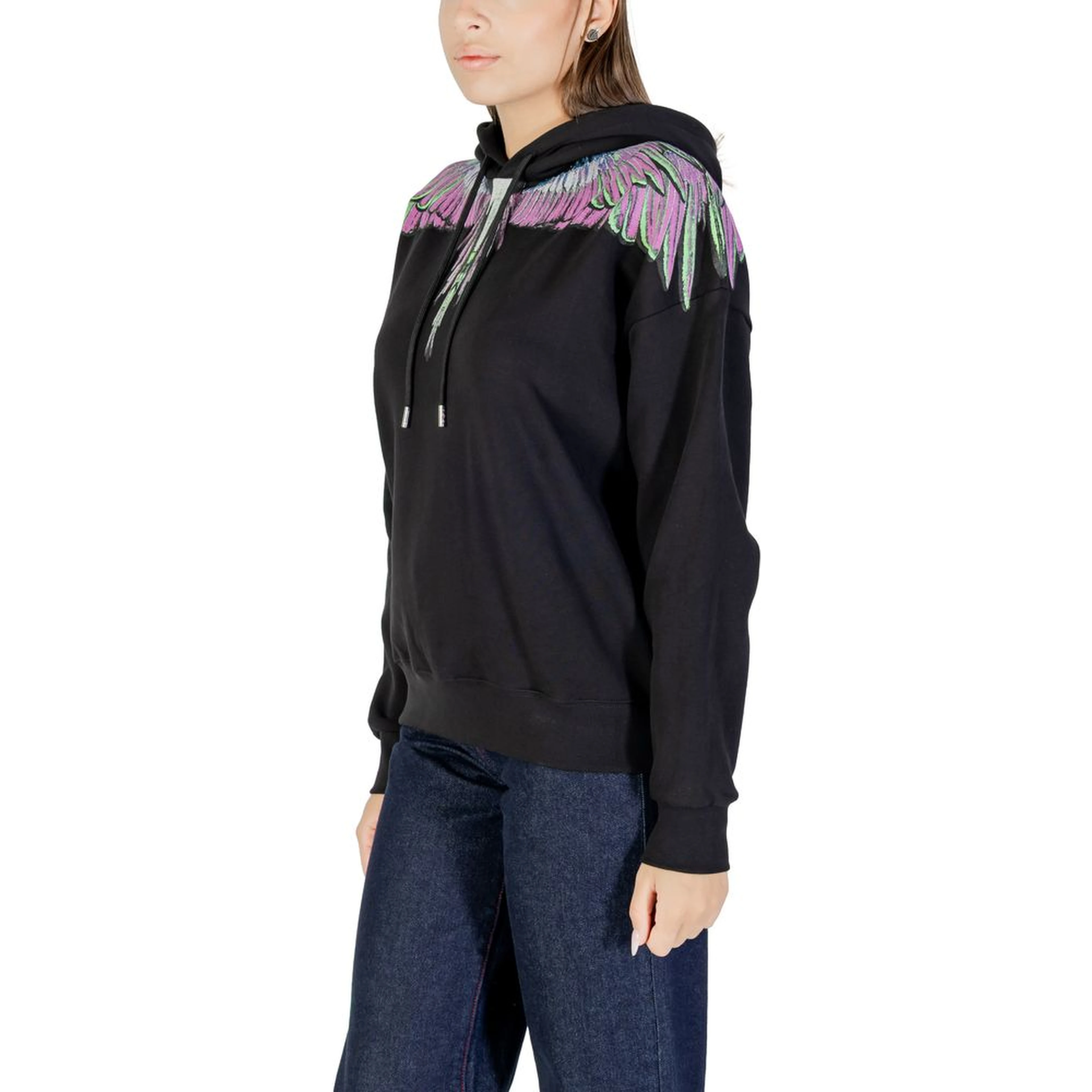 Black Cotton Hoodie