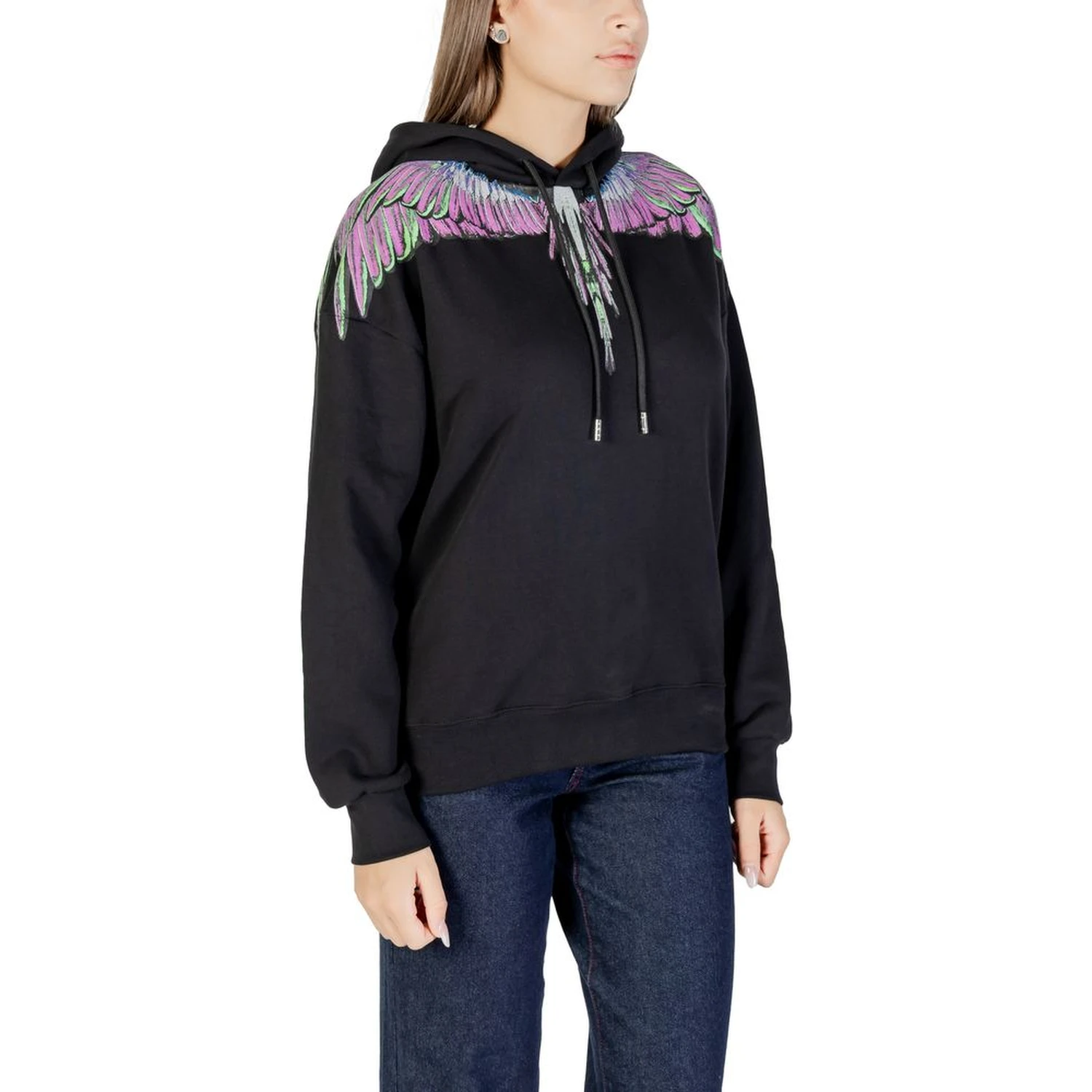 Black Cotton Hoodie