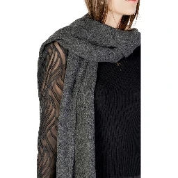 Gray Recycled Polyester Scarf