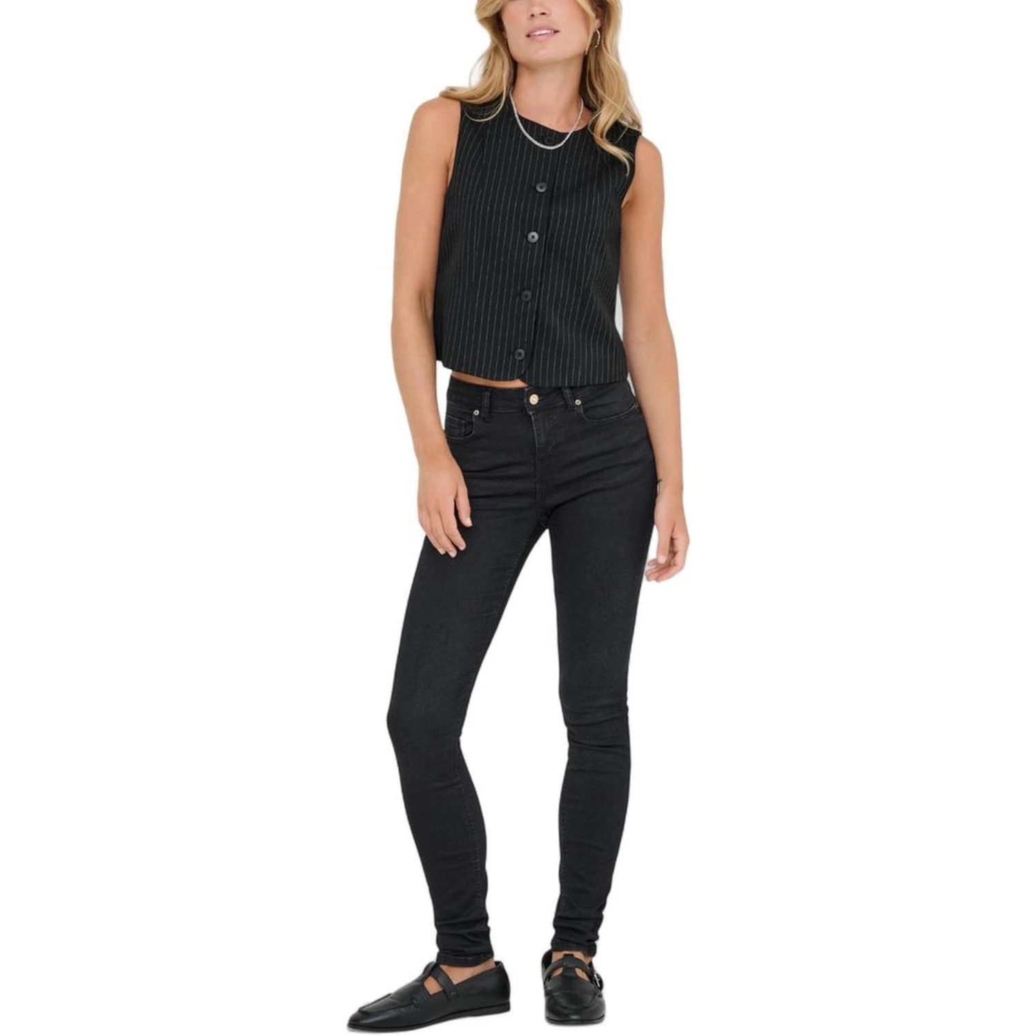 Black Recycled Polyester Waistcoat