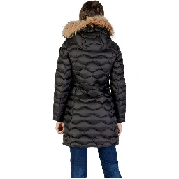 Black Polyamide Trench Coat