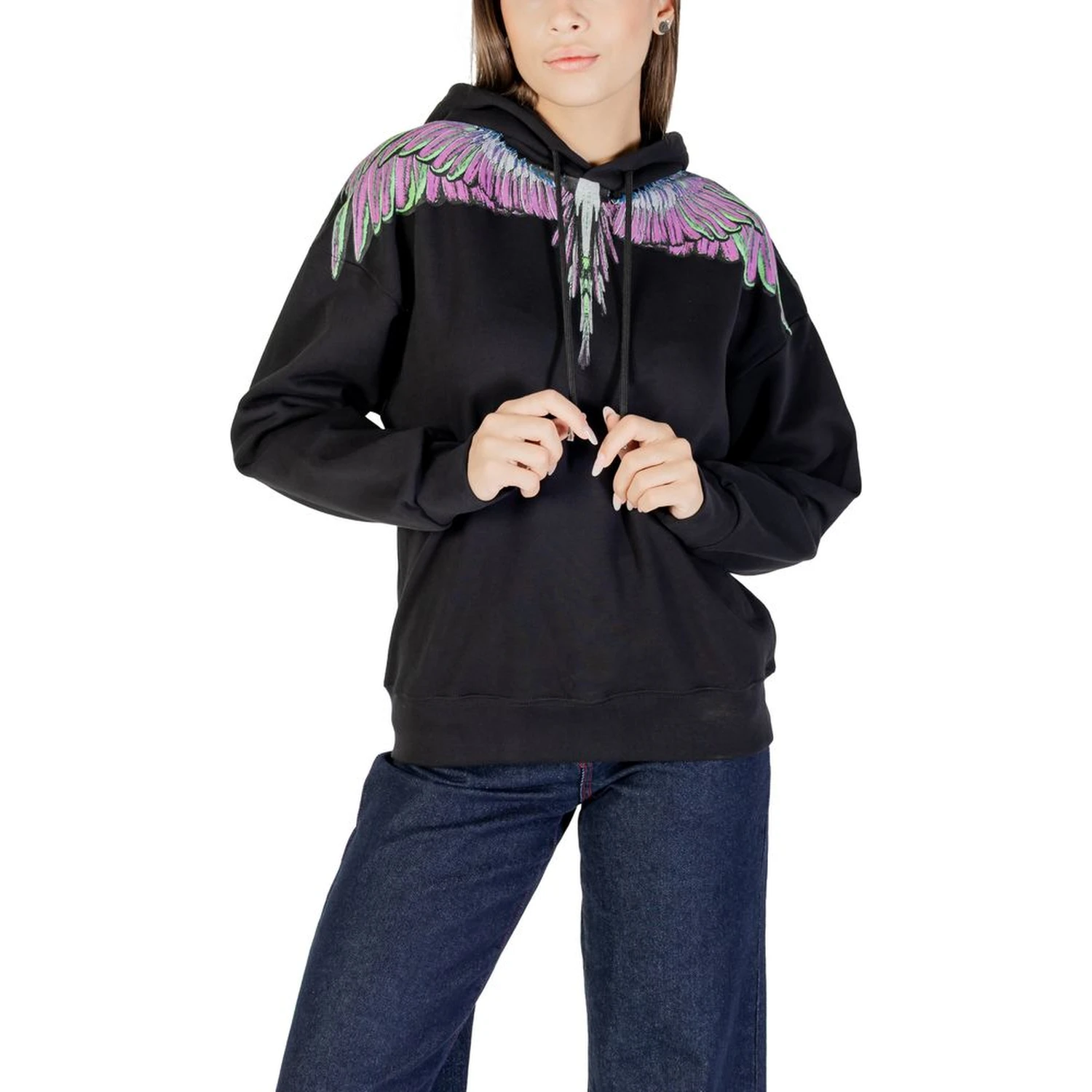 Black Cotton Hoodie