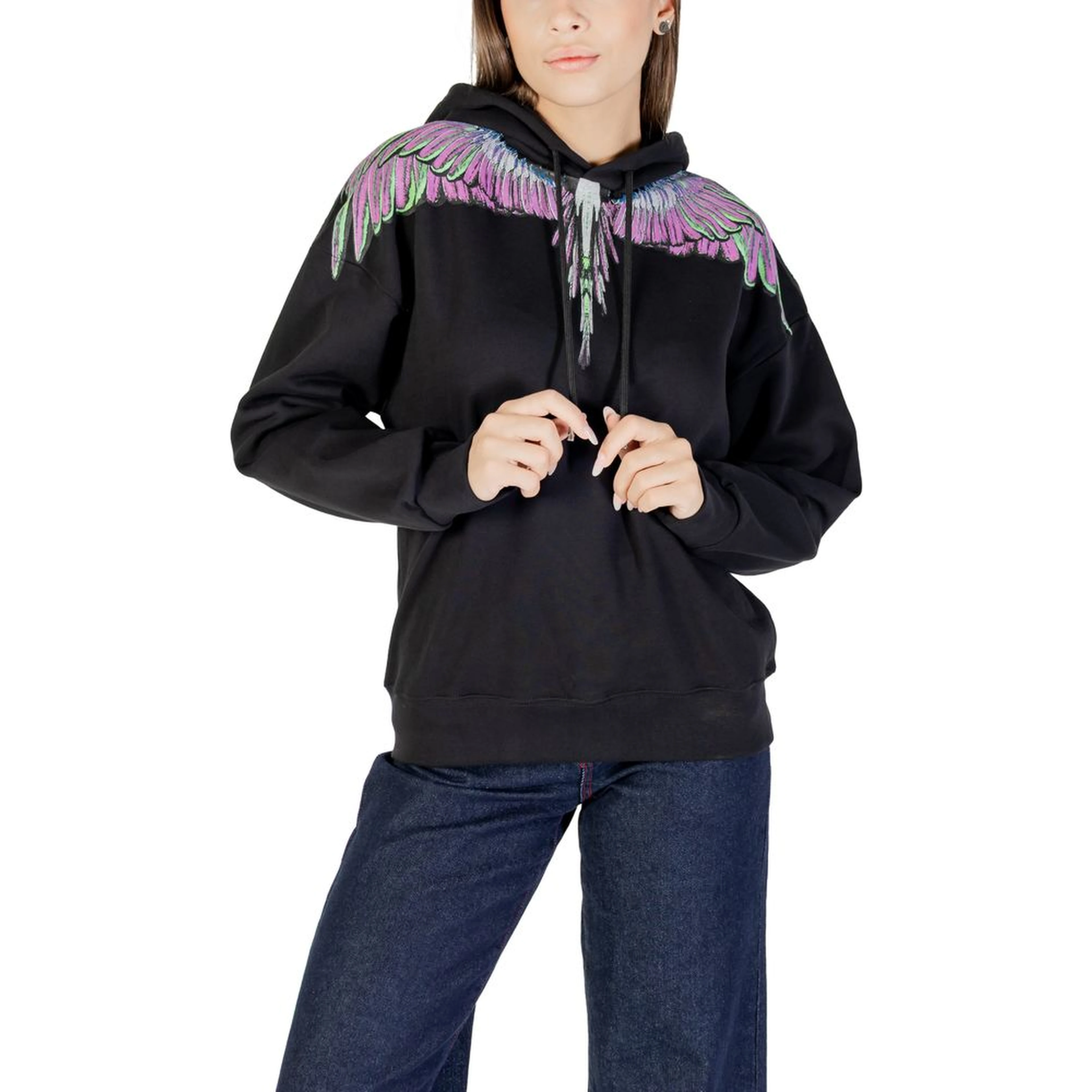 Black Cotton Hoodie