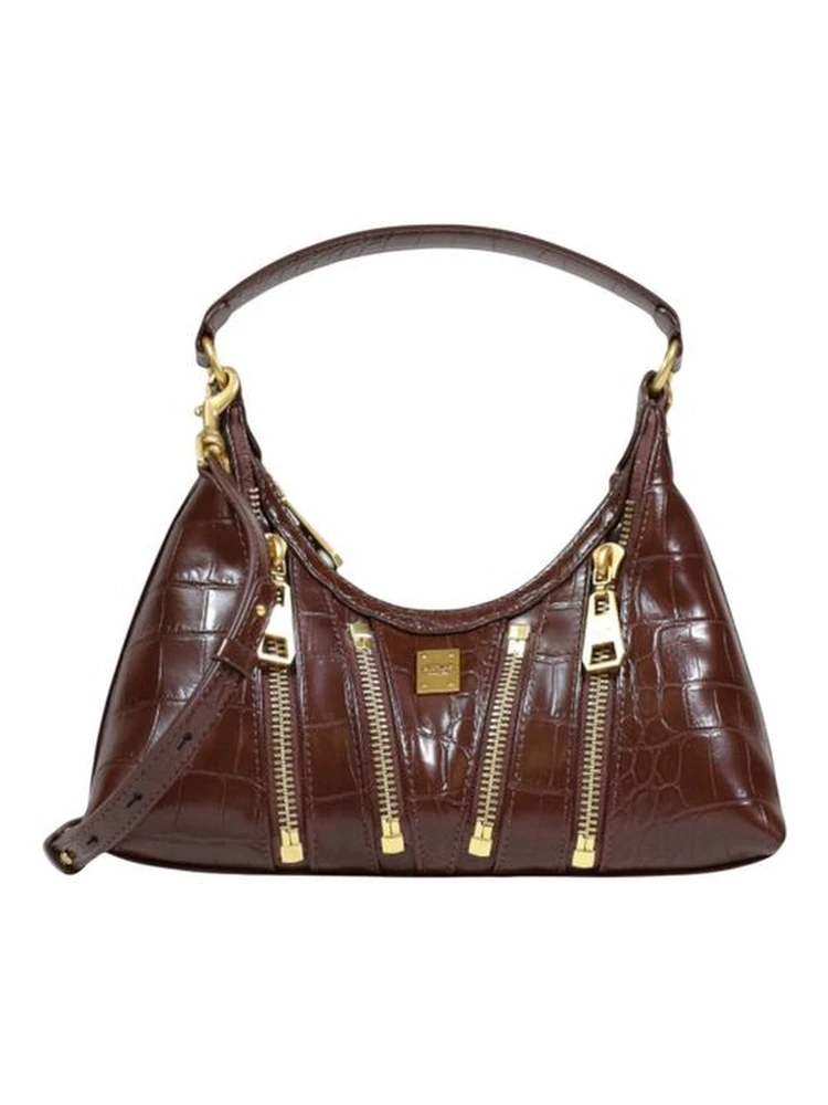 Brown Polyester Handbag