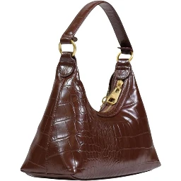 Brown Polyester Handbag