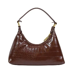 Brown Polyester Handbag
