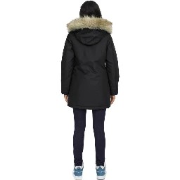 Black Polyester Parka