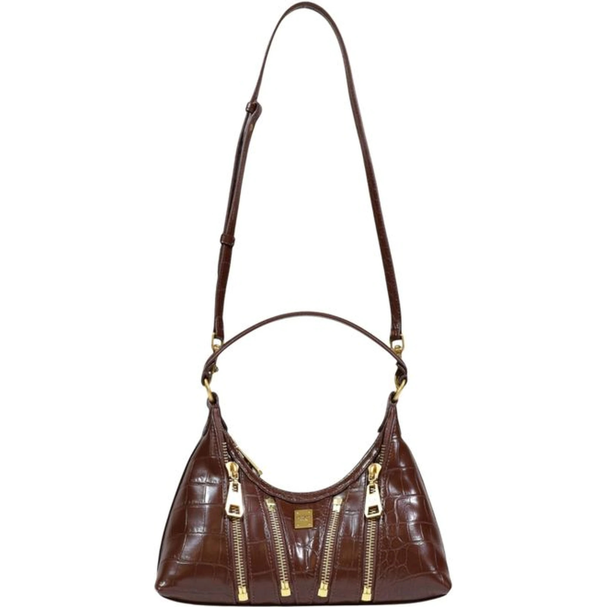 Brown Polyester Handbag