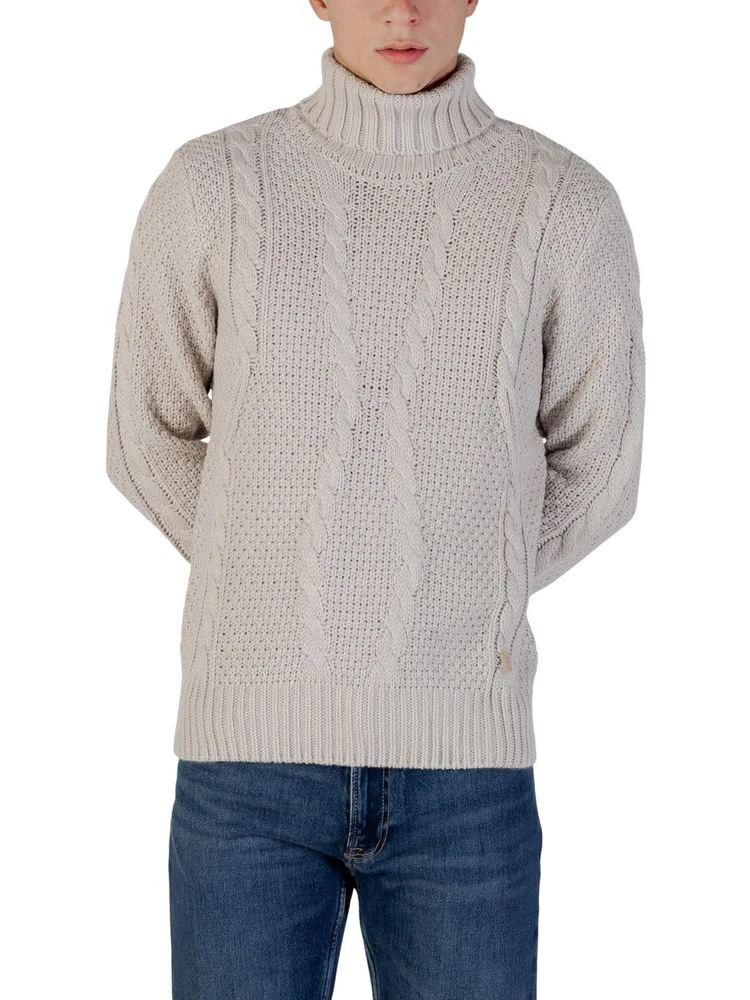 Gray Marabou Turtleneck