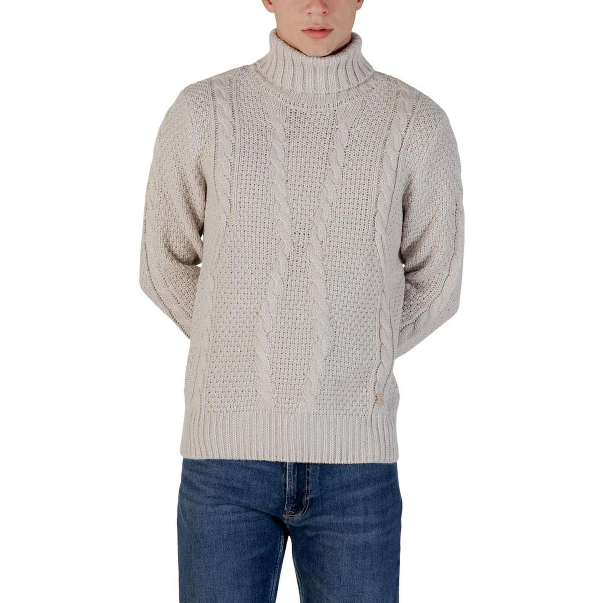 Gray Marabou Turtleneck