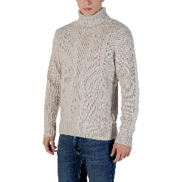 Gray Marabou Turtleneck