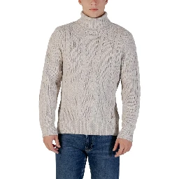 Gray Marabou Turtleneck