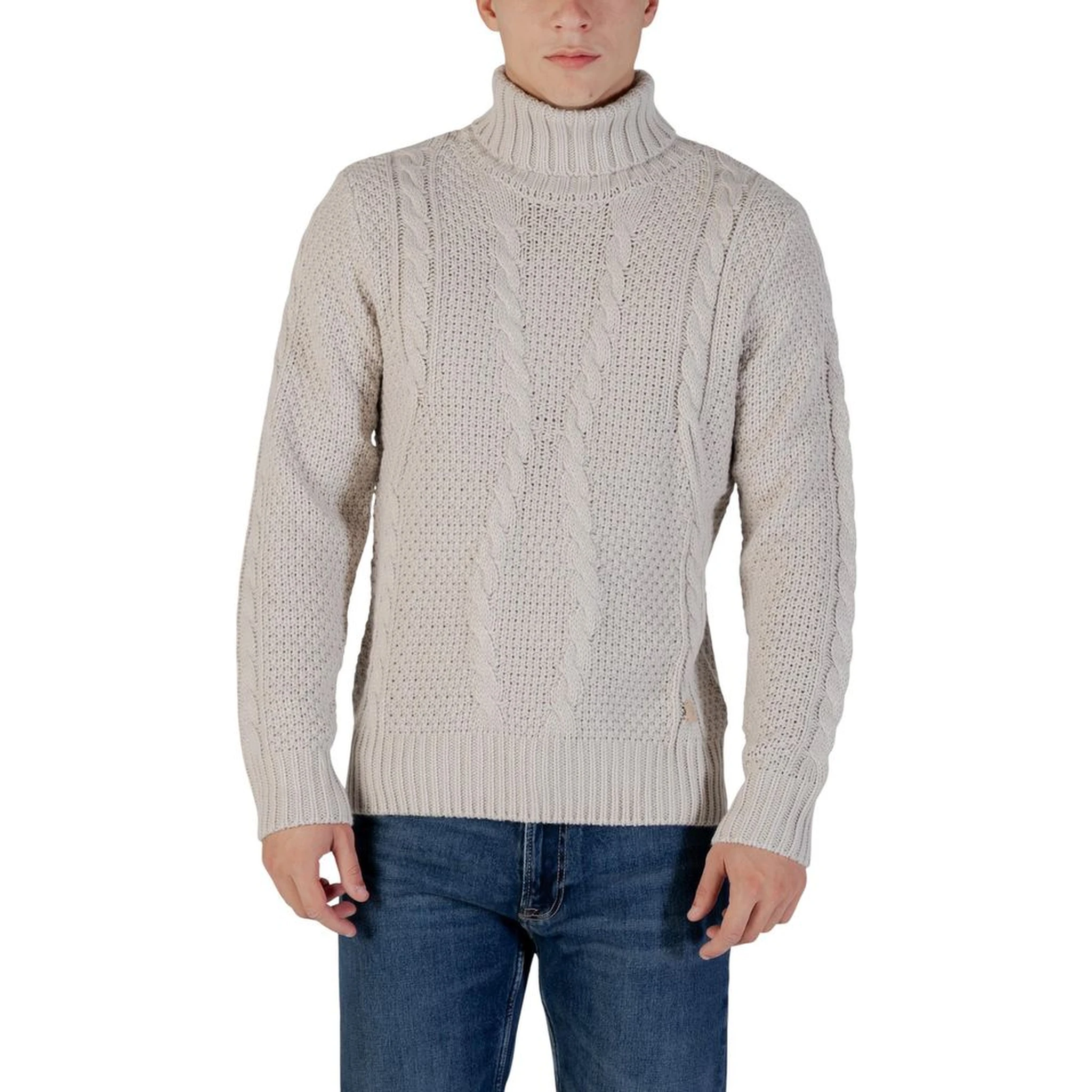 Gray Marabou Turtleneck