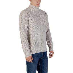 Gray Marabou Turtleneck