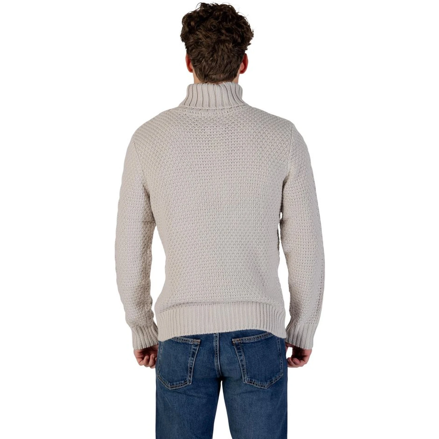 Gray Marabou Turtleneck