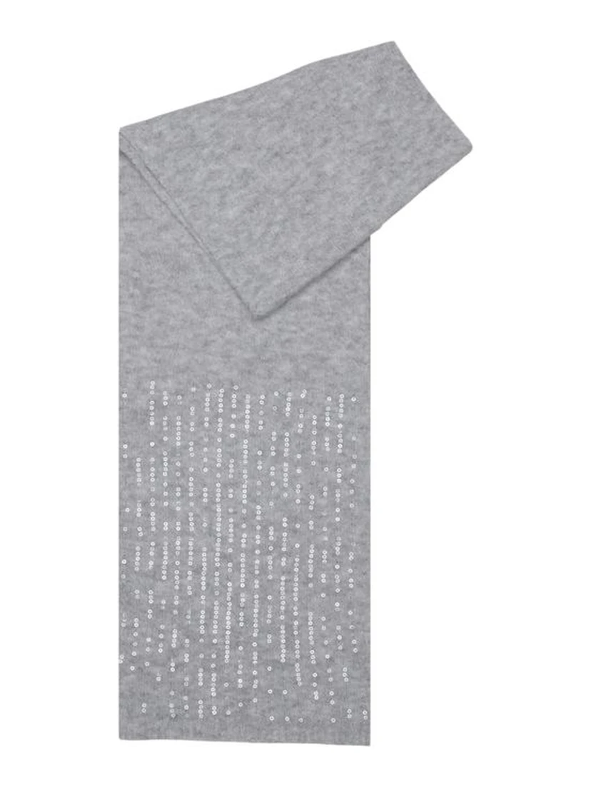 Gray Recycled Polyester Scarf