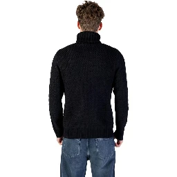 Black Marabou Turtleneck