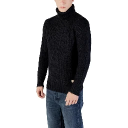 Black Marabou Turtleneck