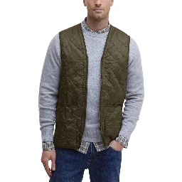 Green Polyamide Sleveless Jacket