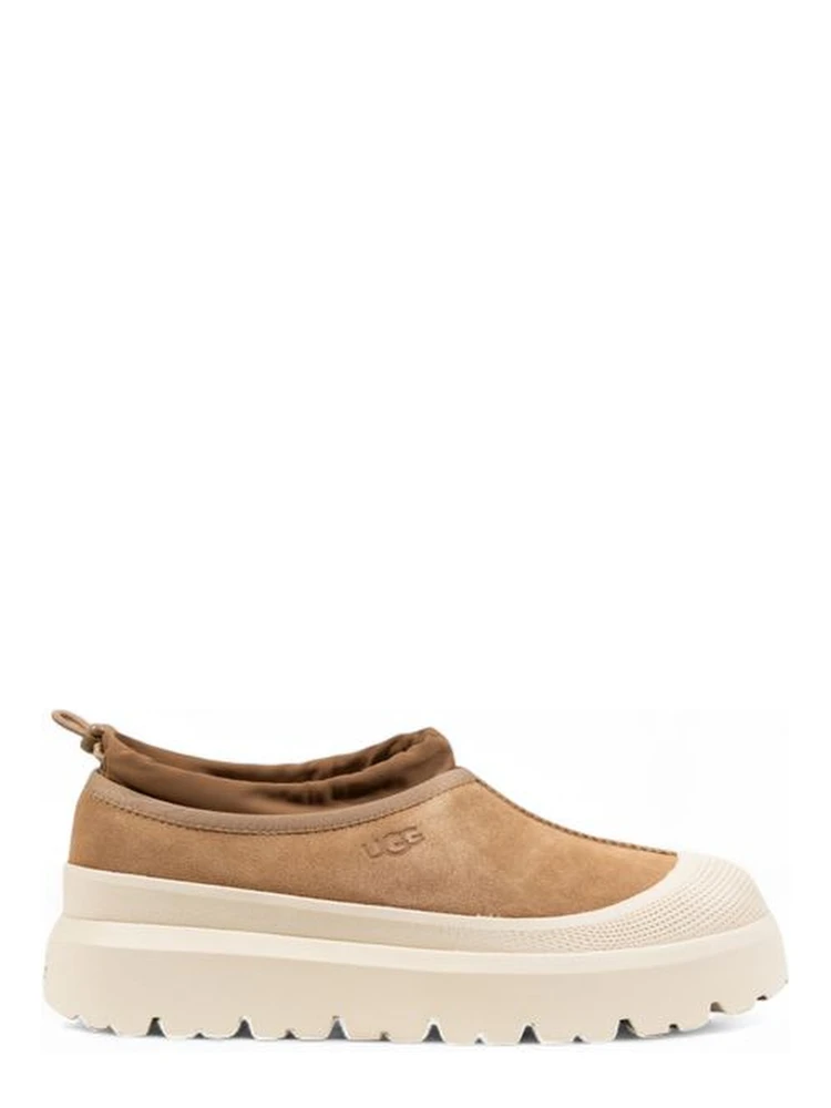 Beige Suede Leather Clogs