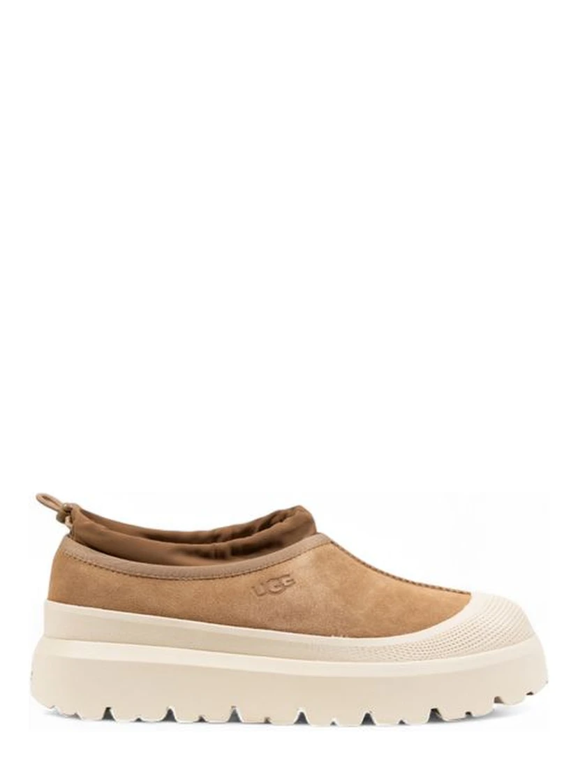 Beige Suede Leather Clogs