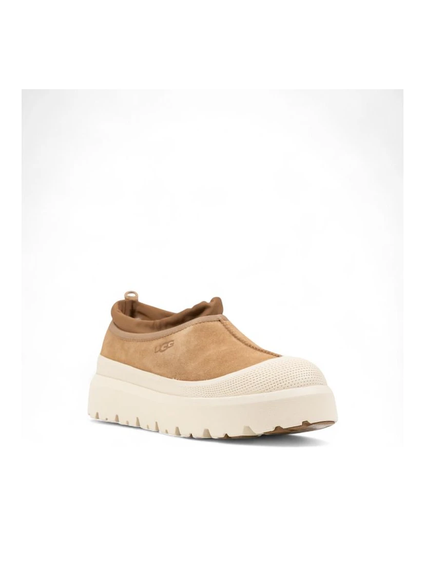 Beige Suede Leather Clogs