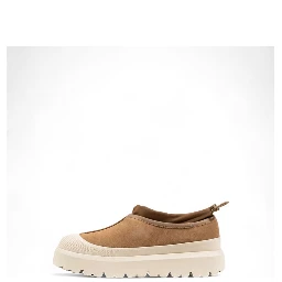 Beige Suede Leather Clogs