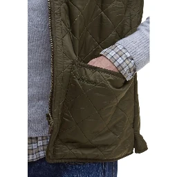 Green Polyamide Sleveless Jacket
