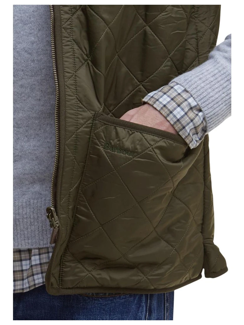Green Polyamide Sleveless Jacket