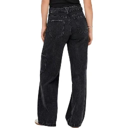Black Cotton Relaxed Fit Jeans