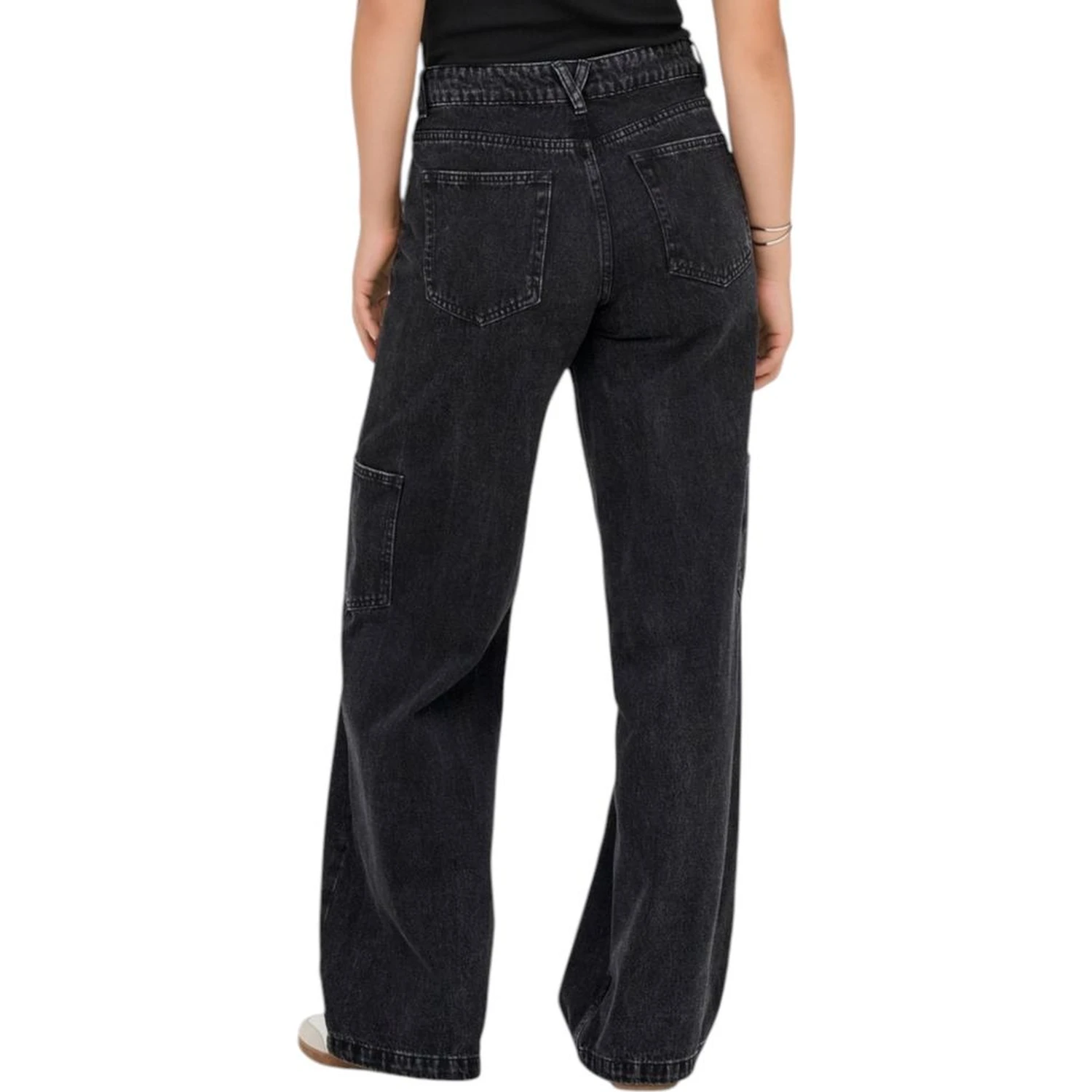 Black Cotton Relaxed Fit Jeans