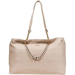 Beige Polyester Handbag